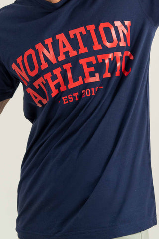 Men's Shadow Leaf Navy Graphic T-Shirt Ecowears.pk
