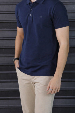 Men's Navy Blue Polo Shirt Ecowears.pk
