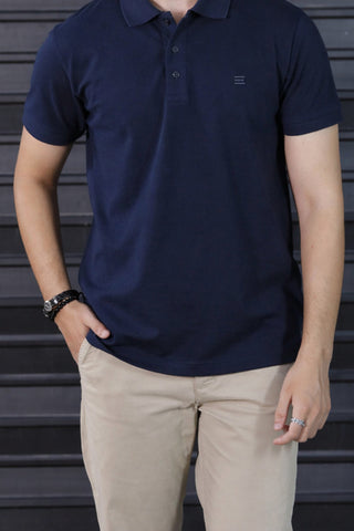 Men's Navy Blue Polo Shirt Ecowears.pk