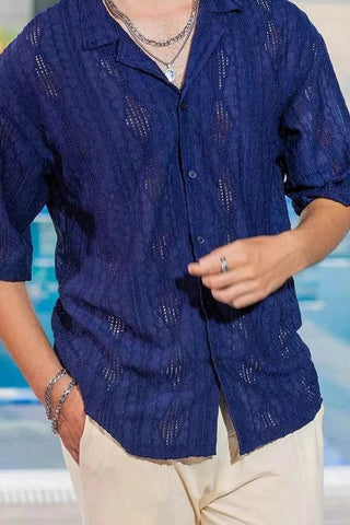 Twilight Escape Eyelet Shirt - Blue Ecowears Store