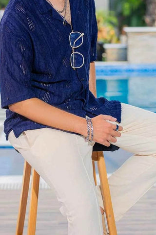 Twilight Escape Eyelet Shirt - Blue Ecowears Store