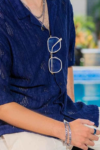 Twilight Escape Eyelet Shirt - Blue Ecowears Store
