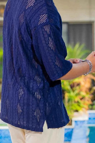 Twilight Escape Eyelet Shirt - Blue Ecowears Store