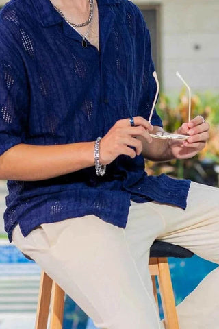Twilight Escape Eyelet Shirt - Blue Ecowears Store