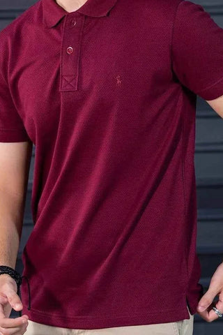 Men's Maroon Polo Shirt - Classic Fit & Soft Cotton Feel for Ultimate Comfort Ecowears Store