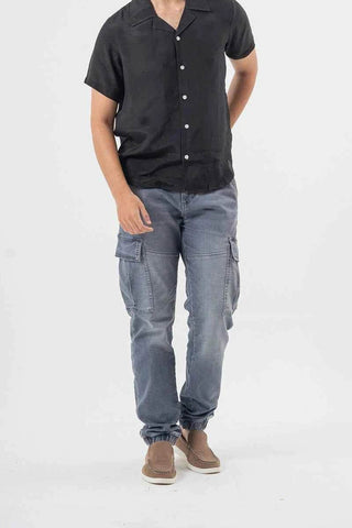 Sage Tealish Blue Pocket Style Pants Ecowears.pk