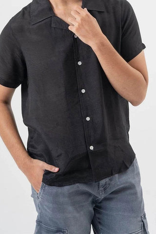 Black Short Sleeve Shirt for Urban Street Style Vibes Ecowears.pk