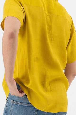 Bold Mustard Short Sleeve Shirt for Trendy Summer Looks Ecowears.pk