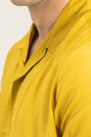 Bold Mustard Short Sleeve Shirt for Trendy Summer Looks Ecowears.pk