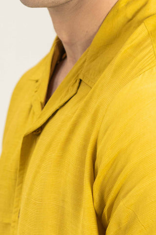 Bold Mustard Short Sleeve Shirt for Trendy Summer Looks Ecowears.pk