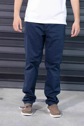 Men's Navy Tapered Pants - Versatile Fit for Casual to Semi-Formal Occasions Ecowears Store