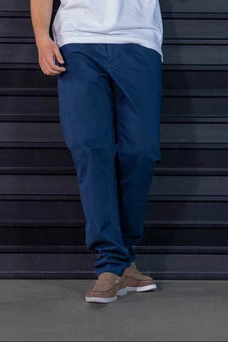 Men's Navy Tapered Pants - Versatile Fit for Casual to Semi-Formal Occasions Ecowears Store