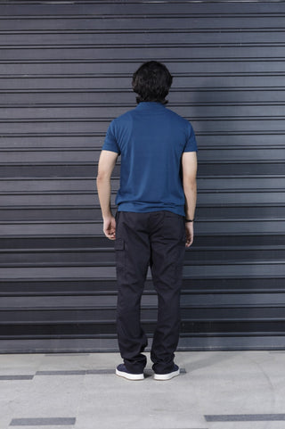 Men's Zinc Teal Textured Polo Shirt Ecowears.pk Men's Polo Shirts