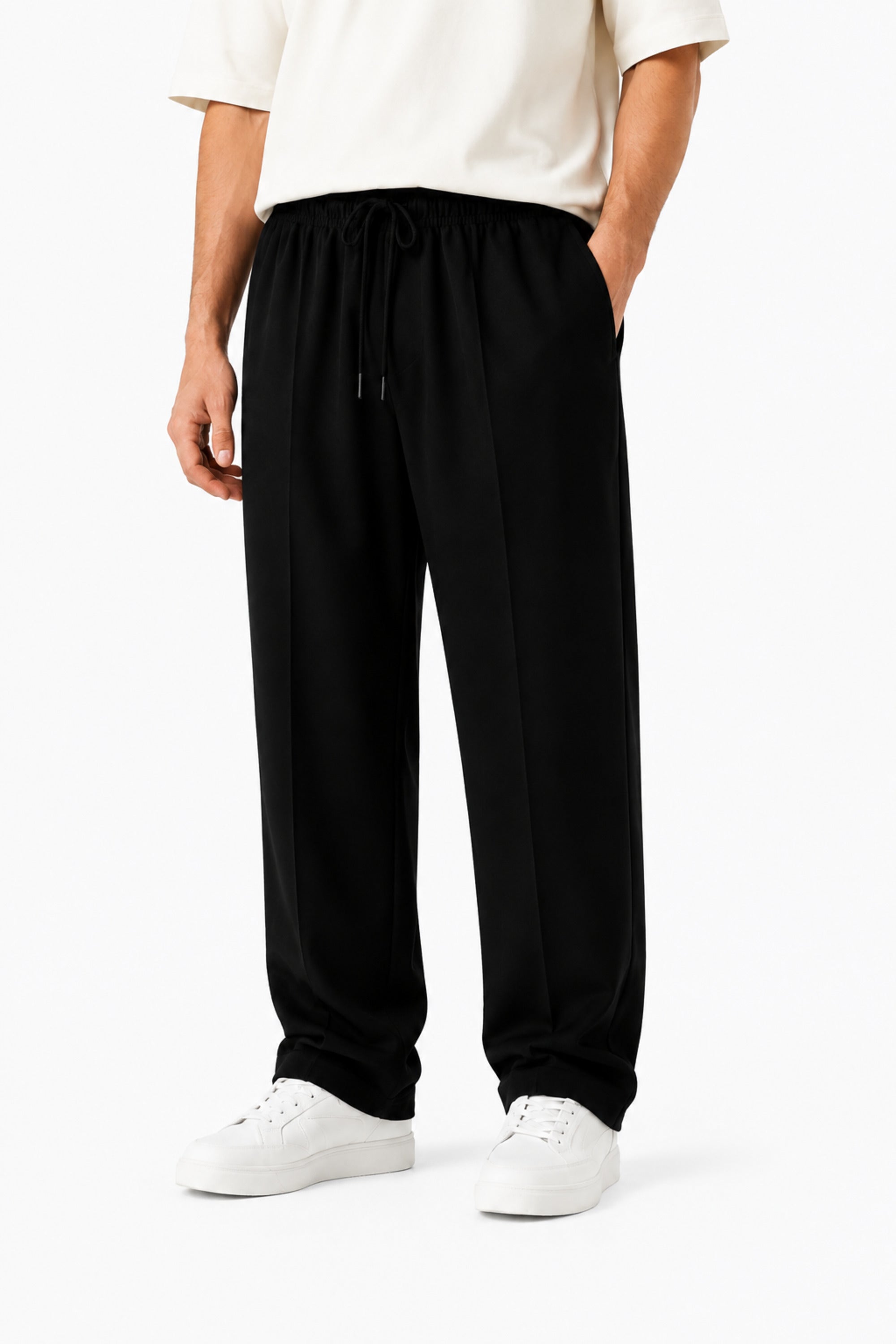 
                          Noir Relaxed-Fit Trousers - Black Ecowears.pk
                        