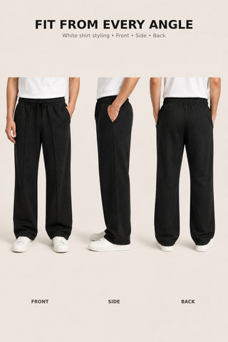 Noir Relaxed-Fit Trousers - Black Ecowears.pk