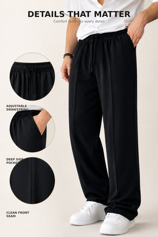 Noir Relaxed-Fit Trousers - Black Ecowears.pk