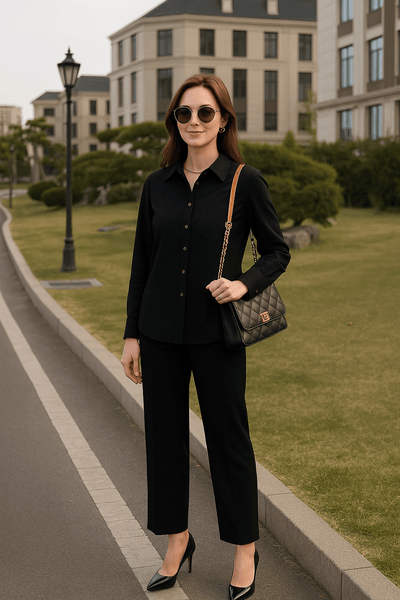 Midnight Muse Co-Ord Set – Classic Black Elegance Redefined - Ecowears.pk