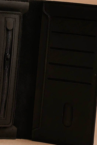 Minimalist Jet Black Leather Passport Holder Ecowears Store Boys