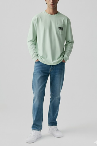 Mint Green Long Sleeve Tee Ecowears Store