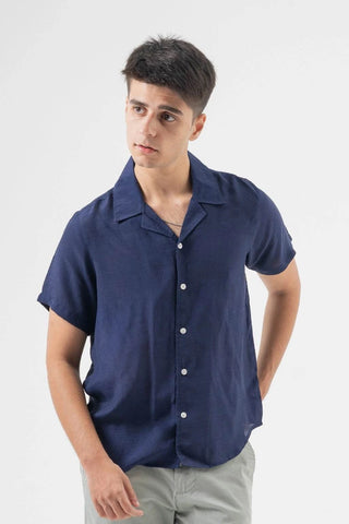 Modern Navy Short Sleeve Shirt for Effortless Style Ecowears.pk