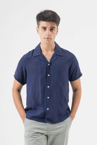 Modern Navy Short Sleeve Shirt for Effortless Style Ecowears.pk
