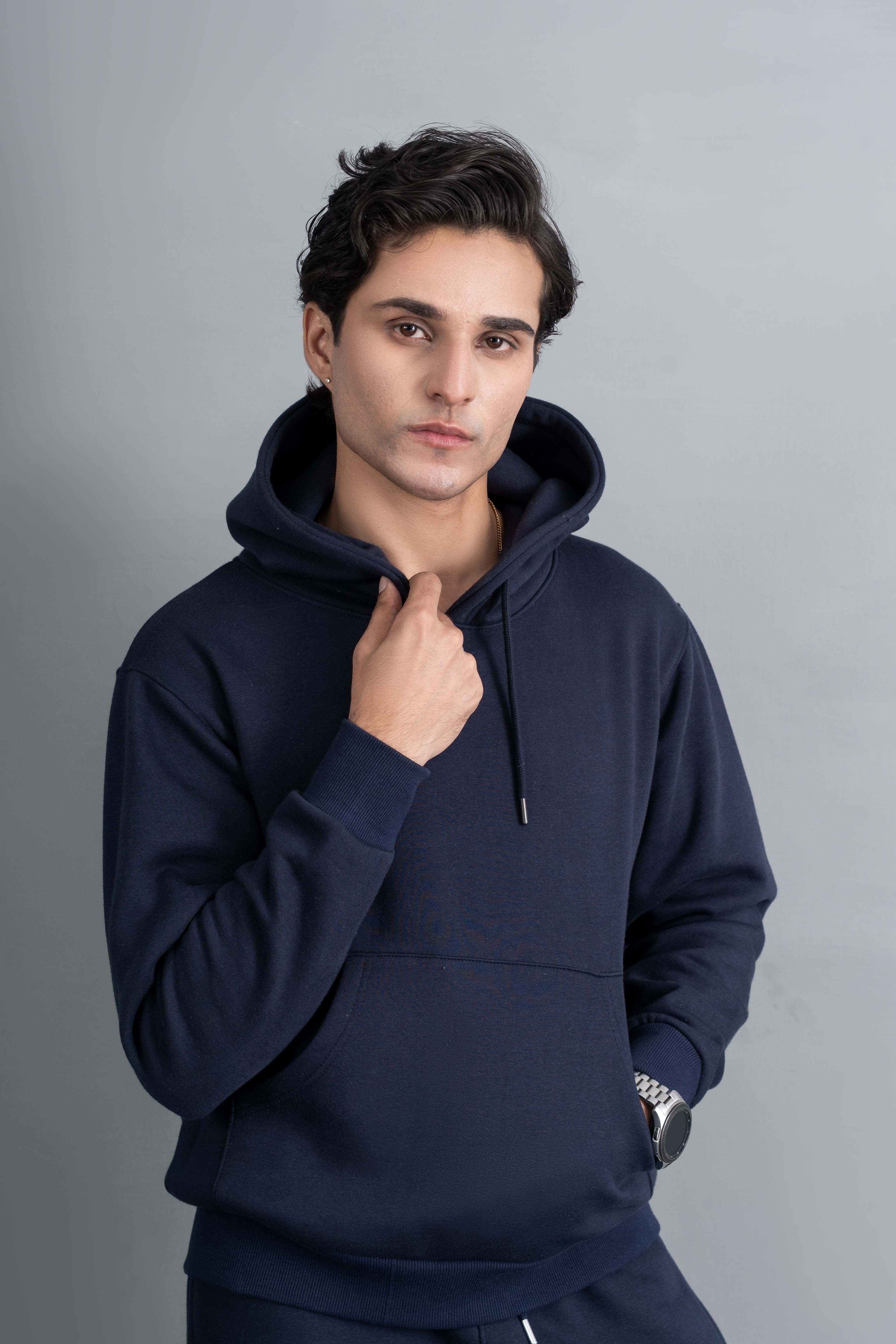 
                          Navy Basic Hoodie Ecowears Store
                        