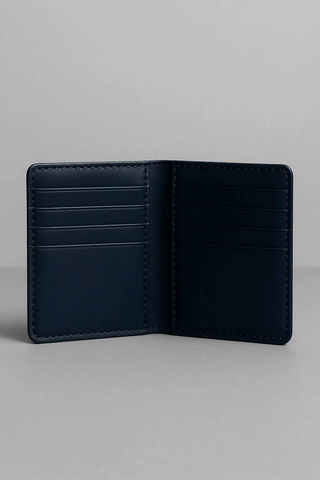 Navy Blue Leather Wallet – Modern Elegance with Everyday Function Ecowears Store Boys