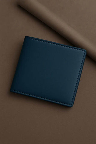 Navy Blue Leather Wallet – Modern Elegance with Everyday Function Ecowears Store Boys