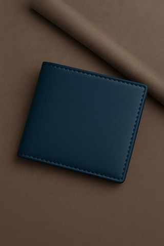 Navy Blue Leather Wallet – Modern Elegance with Everyday Function Ecowears Store Boys