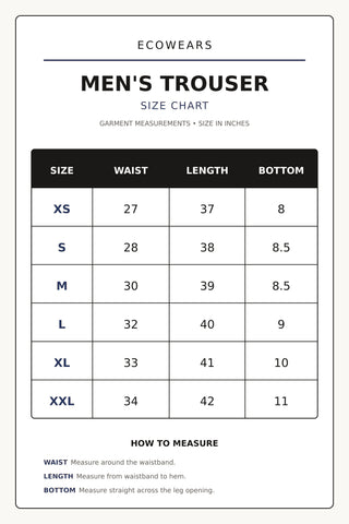 Navy Ease Trouser Ecowears Store