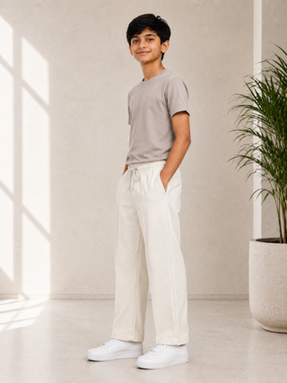 Off-White Wide Leg Trousers Ecowearstore
