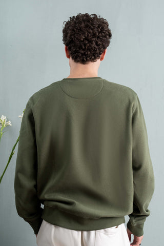 Olive Basic Sweatshirt Ecowears Store
