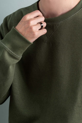 Olive Basic Sweatshirt Ecowears Store