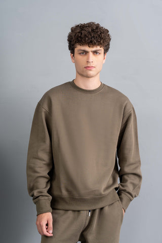 Olive Crewneck Sweatshirt Ecowears Store