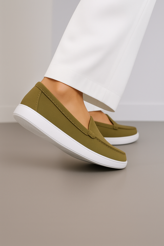 Olive Green Slip-On Loafers Ecowears Store