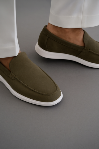 Olive Green Slip-On Loafers Ecowears Store