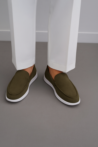 Olive Green Slip-On Loafers Ecowears Store