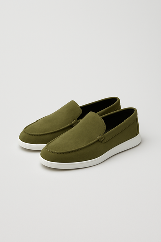 Olive Green Slip-On Loafers Ecowears Store