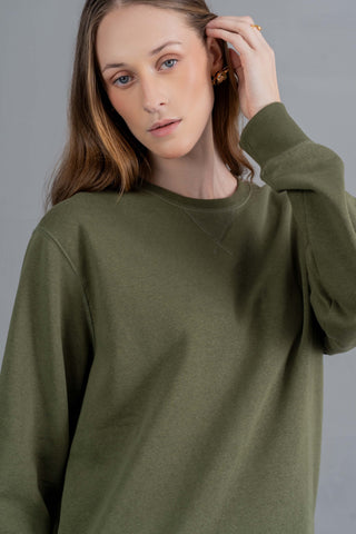 Olive Moss Green Classic Sweatshirt Ecowears Store