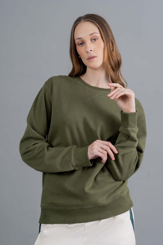 Olive Moss Green Classic Sweatshirt Ecowears Store