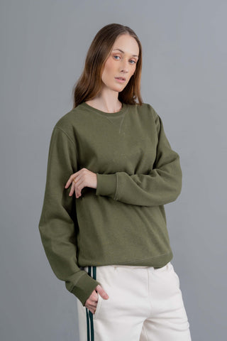 Olive Moss Green Classic Sweatshirt Ecowears Store