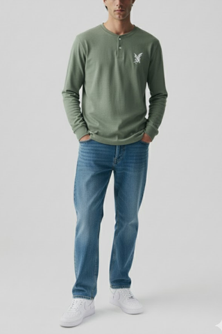 Pale Green Long Sleeve Tee Ecowears Store