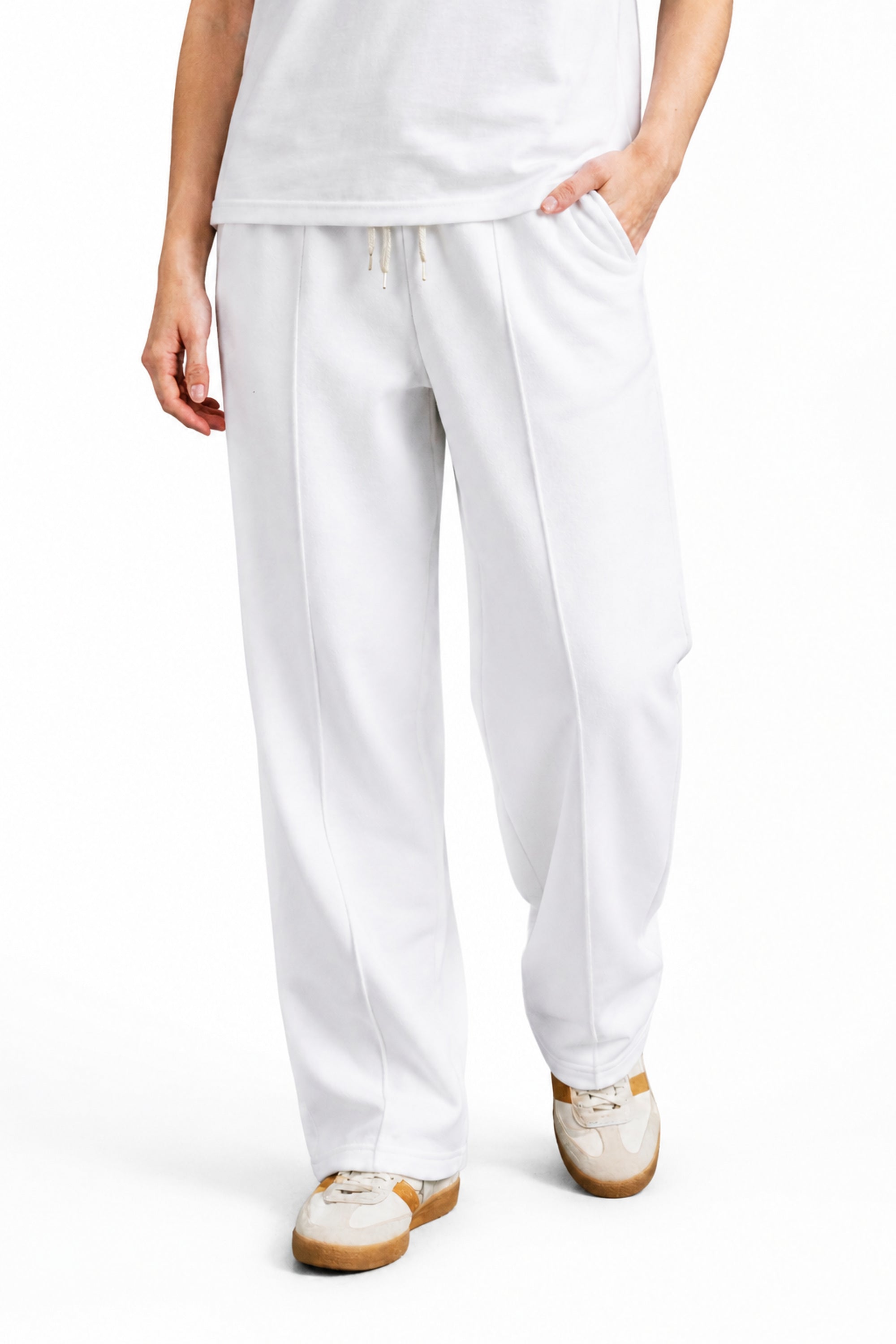 
                          Premium White Relaxed Fit Trouser Ecowears Store
                        
