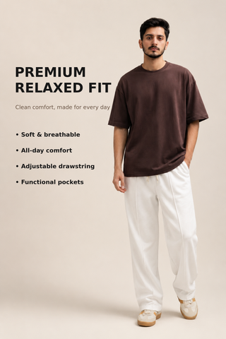 Premium White Relaxed Fit Trouser Ecowears Store