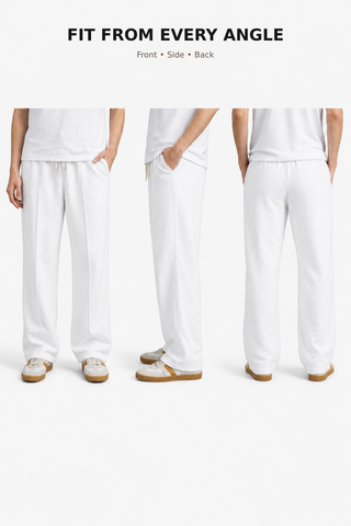 Premium White Relaxed Fit Trouser Ecowears Store