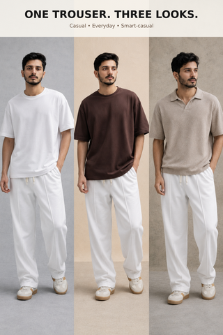 Premium White Relaxed Fit Trouser Ecowears Store