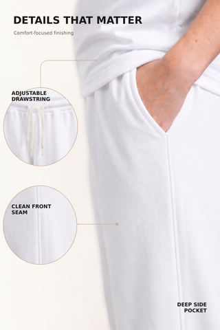 Premium White Relaxed Fit Trouser Ecowears Store
