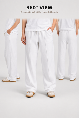 Premium White Relaxed Fit Trouser Ecowears Store
