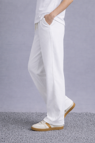 Premium White Relaxed Fit Trouser Ecowears Store