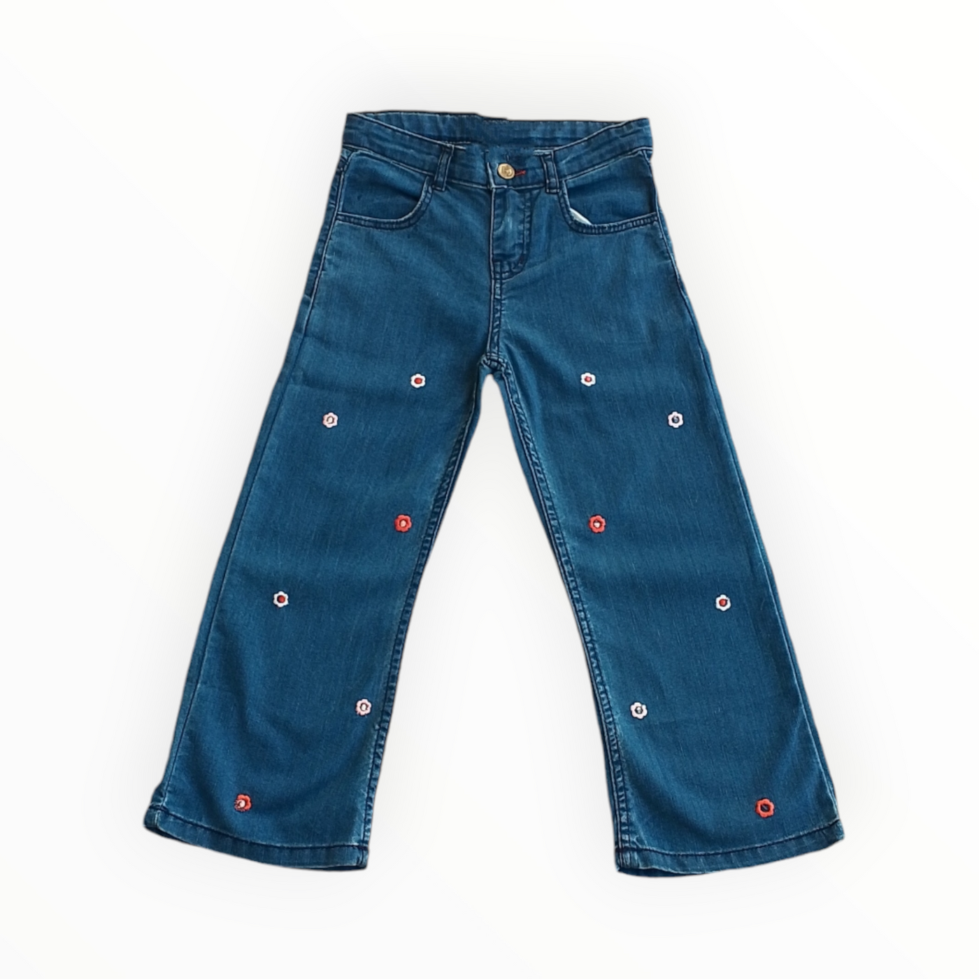 Girls Embroided Jeans- Black
